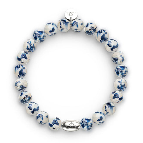 Vagues étoilées | Argent sterling 925 | Bracelet en verre Firefly